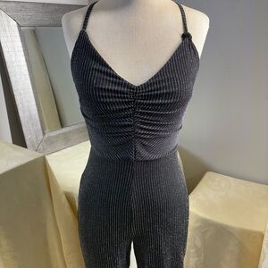 Love Squared Black Jumpsuit with Tapered Legs